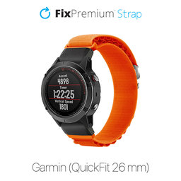 FixPremium - Strap Alpine Loop for Garmin (QuickFit 26mm), orange