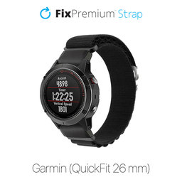 FixPremium - Strap Alpine Loop for Garmin (QuickFit 26mm), black