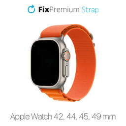 FixPremium - Strap Alpine Loop for Apple Watch (42, 44, 45 & 49mm), orange