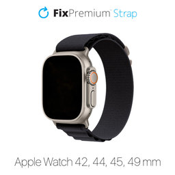 FixPremium - Strap Alpine Loop for Apple Watch (42, 44, 45 & 49mm), black