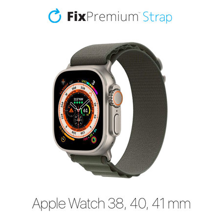 FixPremium - Strap Alpine Loop for Apple Watch (38, 40 & 41mm), green
