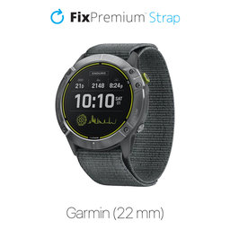 FixPremium - Nylon Strap for Garmin (22mm), grey