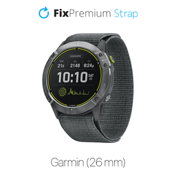 FixPremium - Nylon Strap for Garmin (26mm), grey
