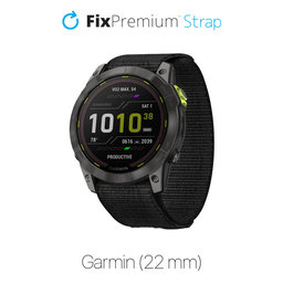 FixPremium - Nylon Strap for Garmin (22mm), black