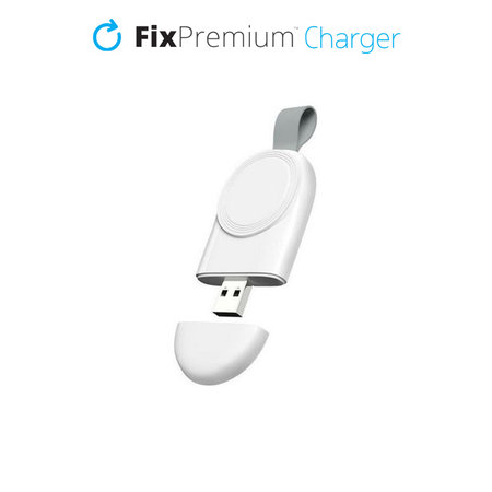 FixPremium - Portable USB Charger for Apple Watch, white