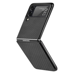 FixPremium - Case Carbon for Samsung Galaxy Z Flip 3, black