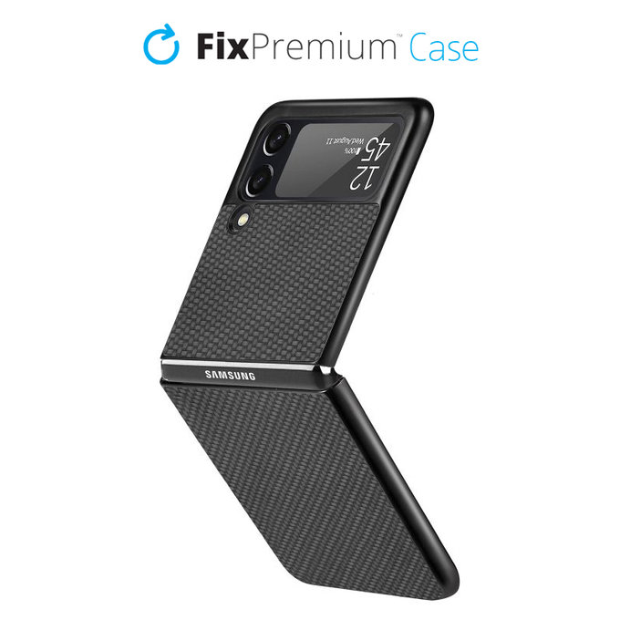 FixPremium - Case Carbon for Samsung Galaxy Z Flip 4, black