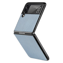 FixPremium - Case Carbon for Samsung Galaxy Z Flip 3, blue