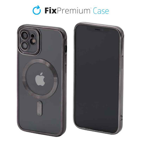 FixPremium - Case Crystal s MagSafe for iPhone 12, black