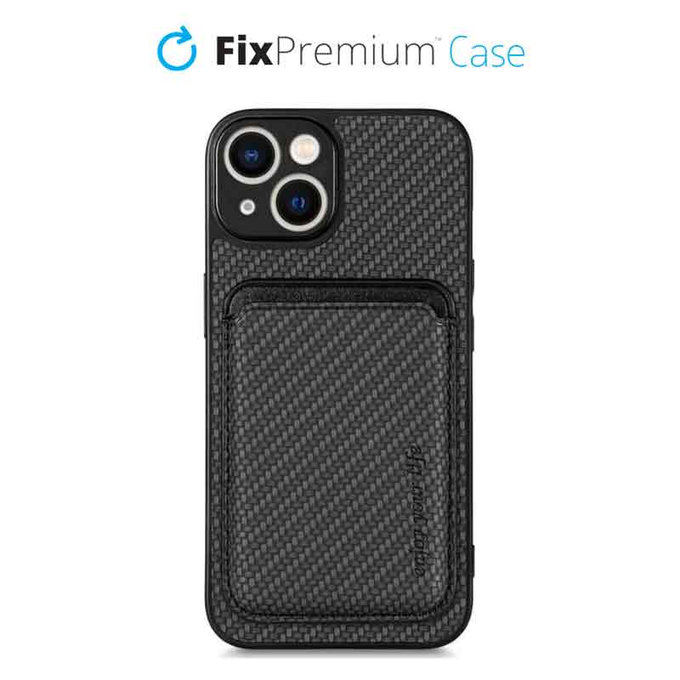 FixPremium - Case Carbon s MagSafe Wallet for iPhone 13 mini, black