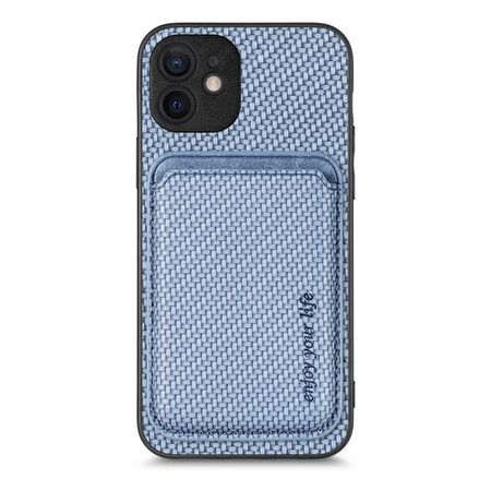 FixPremium - Case Carbon s MagSafe Wallet for iPhone 12, blue