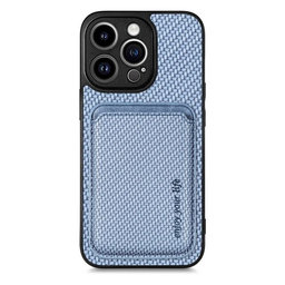 FixPremium - Case Carbon s MagSafe Wallet for iPhone 13 Pro, blue