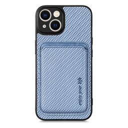FixPremium - Case Carbon s MagSafe Wallet for iPhone 14 Plus, blue