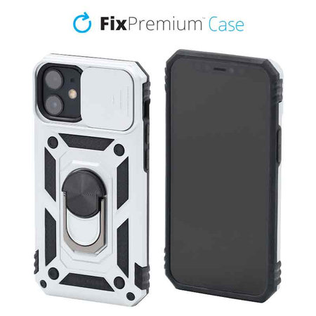 FixPremium - Case CamShield for iPhone 12 mini, white