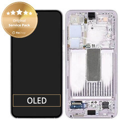 Samsung Galaxy S23 S911B - LCD Display + Touch Screen + Frame (Lavender) - GH82-30481D, GH82-30480D Genuine Service Pack