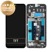 Samsung Galaxy A14 A145R - LCD Display + Touch Screen + Frame (Black) - GH81-23541A, GH81-23540A Genuine Service Pack