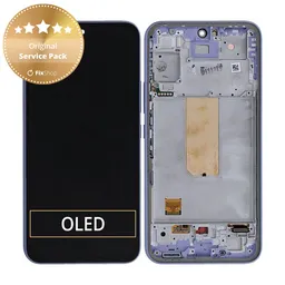 Samsung Galaxy A54 5G A546B - LCD Display + Touch Screen + Frame (Light Violet) - GH82-31231D, GH82-31232D Genuine Service Pack