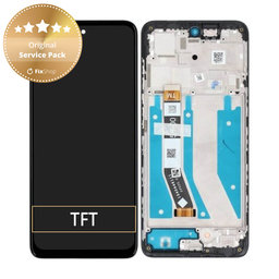 Motorola Moto G73 - LCD Display + Touch Screen + Frame (Black) - 5D68C22272 Genuine Service Pack