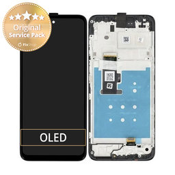 Motorola Moto G13 - LCD Display + Touch Screen + Frame (Matte Charcoal) - 5D68C22318 Genuine Service Pack
