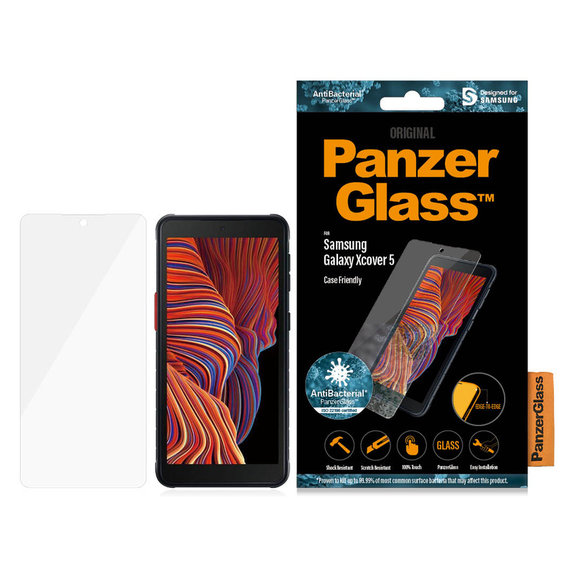 Tempered Glass Case Friendly AB for Samsung Galaxy Xcover 5, Clear, PanzerGlass