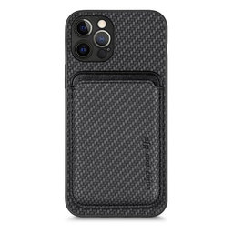 FixPremium - Case Carbon with MagSafe Wallet for iPhone 12 Pro, black