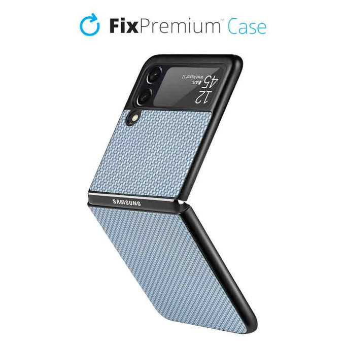 FixPremium - Case Carbon for Samsung Galaxy Z Flip 2, blue