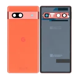 Google Pixel 7a - Battery Cover (Coral) - G949-00390-00 Genuine Service Pack
