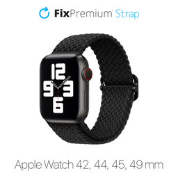 FixPremium - Strap Solo Loop for Apple Watch (42, 44, 45 & 49mm), black