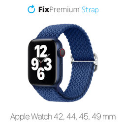 FixPremium - Strap Solo Loop for Apple Watch (42, 44, 45 & 49mm), dark blue