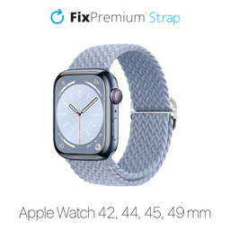 FixPremium - Strap Solo Loop for Apple Watch (42, 44, 45 & 49mm), light blue