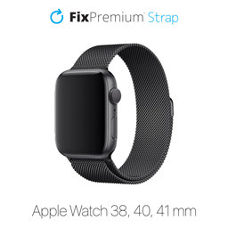 FixPremium - Strap Milanese Loop for Apple Watch (38, 40 & 41mm), black