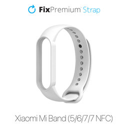 FixPremium - Silicone Strap for Xiaomi Mi Band (5/6/7/7 NFC), white