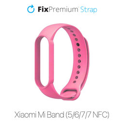 FixPremium - Silicone Strap for Xiaomi Mi Band (5/6/7/7 NFC), pink