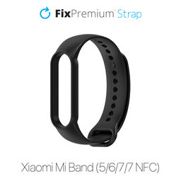 FixPremium - Silicone Strap for Xiaomi Mi Band (5/6/7/7 NFC), black