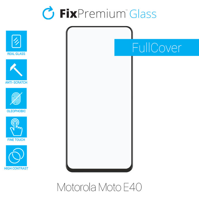 FixPremium FullCover Glass - Tempered Glass for Motorola Moto E40