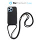 FixPremium - Silicon Case with String for iPhone 13 Pro, black