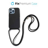 FixPremium - Silicon Case with String for iPhone 14 Pro, black