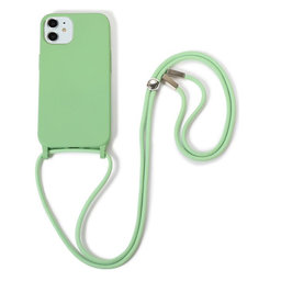 FixPremium - Silicon Case with String for iPhone 11, green