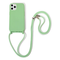FixPremium - Silicon Case with String for iPhone 11 Pro, green