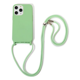 FixPremium - Silicon Case with String for iPhone 11 Pro Max, green