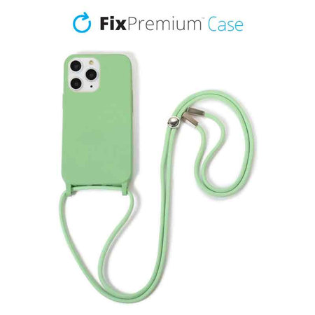 FixPremium - Silicon Case with String for iPhone 11 Pro Max, green