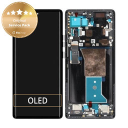 Motorola Edge 40 Pro - LCD Display + Touch Screen + Frame (Interstellar Black) - 5D68C21986 Genuine Service Pack