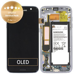 Samsung Galaxy S7 Edge G935F - LCD Display + Touch Screen + Frame + Battery (Black) - GH82-13359A Genuine Service Pack