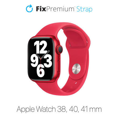 FixPremium - Silicone Strap for Apple Watch (38, 40 & 41mm), red