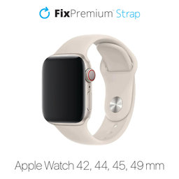 FixPremium - Silicone Strap for Apple Watch (42, 44, 45 & 49mm), zlatá