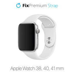 FixPremium - Silicone Strap for Apple Watch (38, 40 & 41mm), white