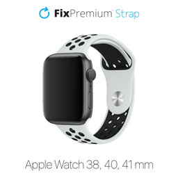 FixPremium - Silicone Sport Strap for Apple Watch (38, 40 & 41mm), white