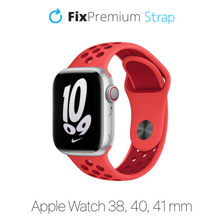 FixPremium - Silicone Sport Strap for Apple Watch (38, 40 & 41mm), red