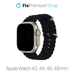 FixPremium - Strap Ocean Loop for Apple Watch (42, 44, 45 & 49mm), black