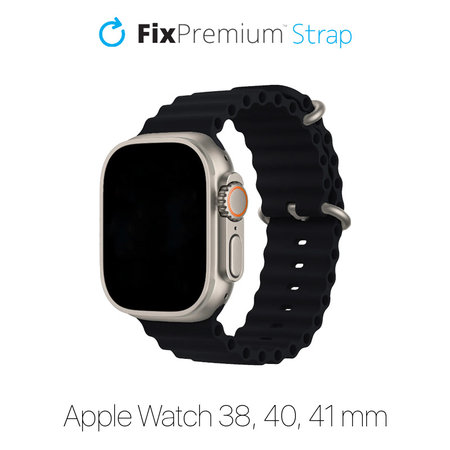 FixPremium - Strap Ocean Loop for Apple Watch (38, 40 & 41mm), black
